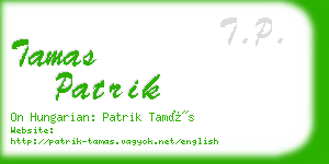 tamas patrik business card